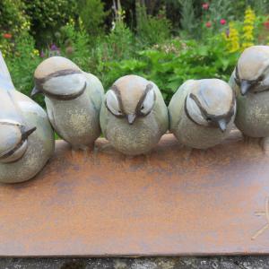 Tuile faîtière cinq mésanges